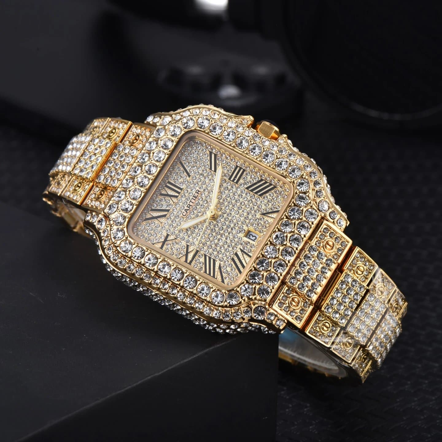 Cartier Santos Paved with Crystals — 均码 · 7