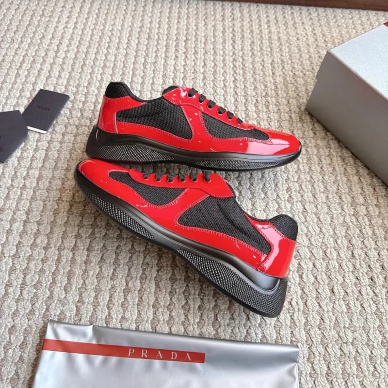 Prada Linea Rossa Sneaker Light Blue Mesh and Patent — P39