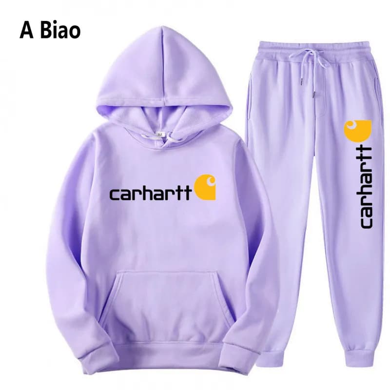 Hoodie and Joggers Set Carhartt Logo — 17