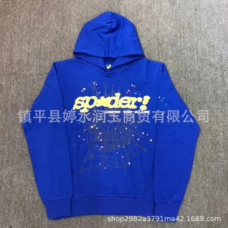 Sp5der Spider Web Hoodie Black with Red Spiderweb Print — 9