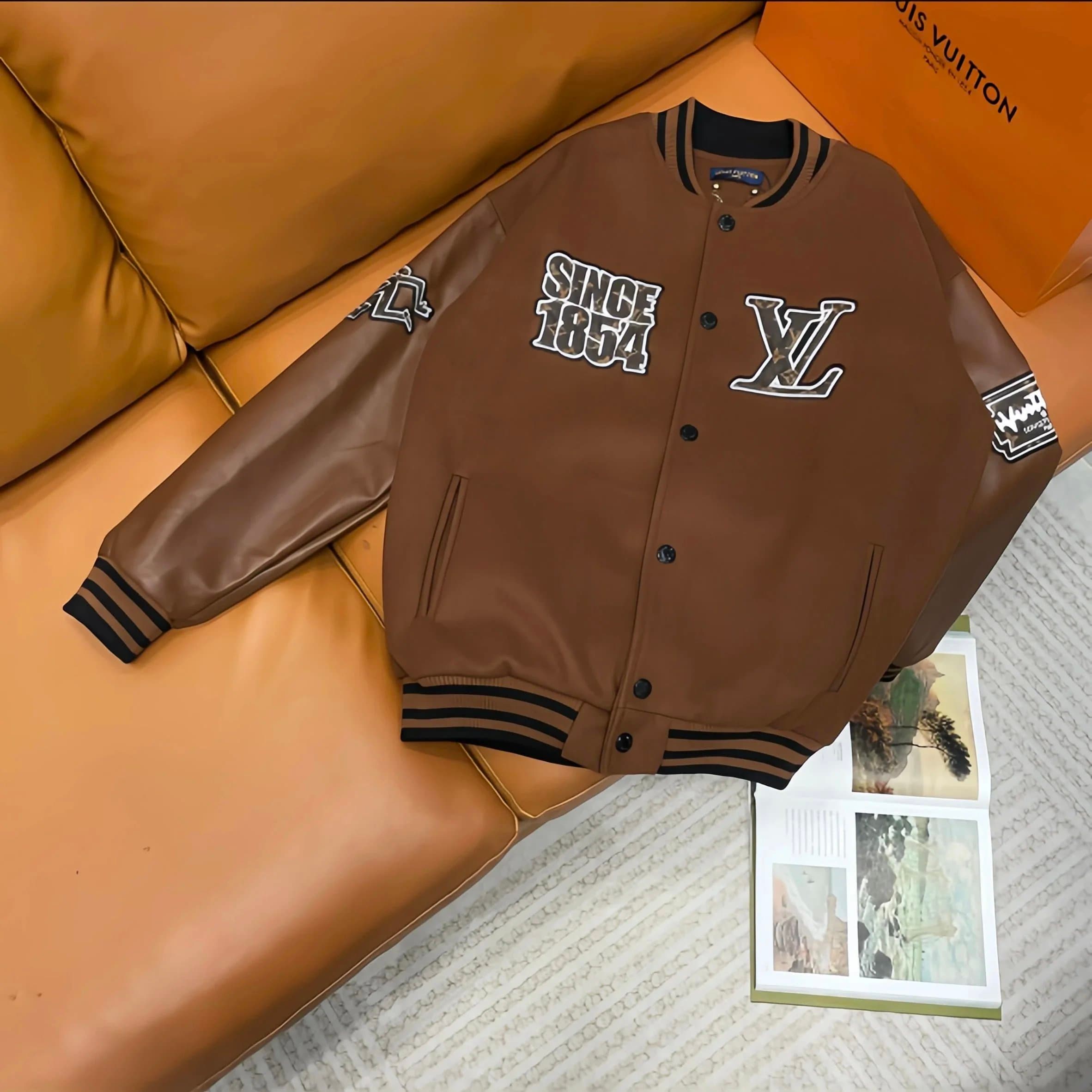 Louis Vuitton Varsity Jacket Monogram Leather Patch