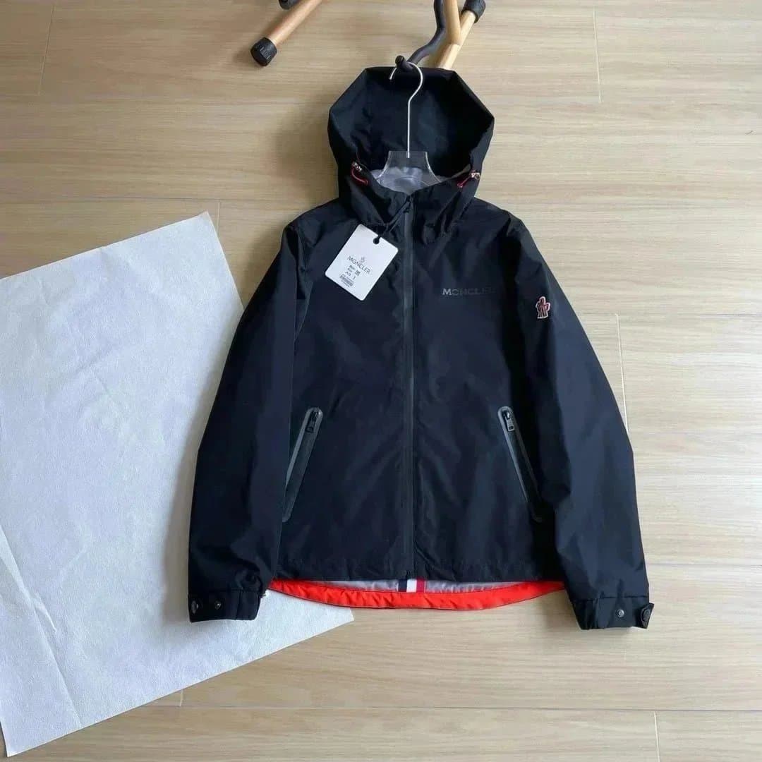 Moncler Windbreaker Jacket Navy with Red Lining — 14
