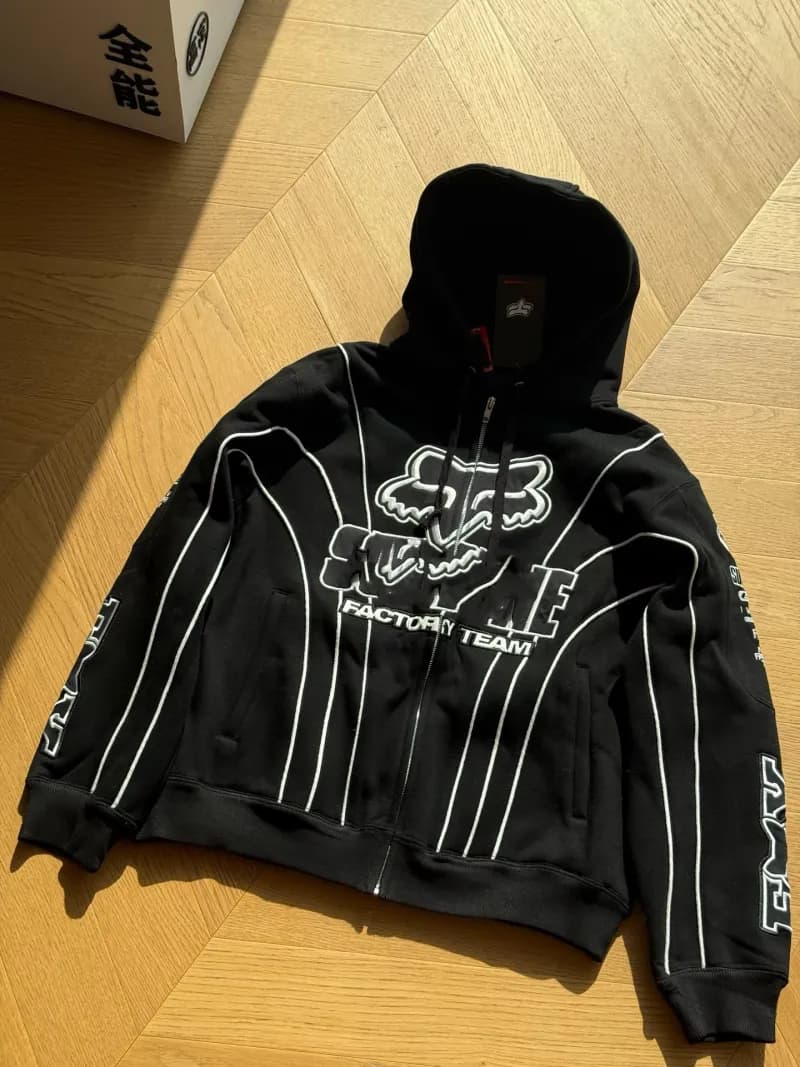 Supreme Track Jacket Distorted Logo — A18.黑色
