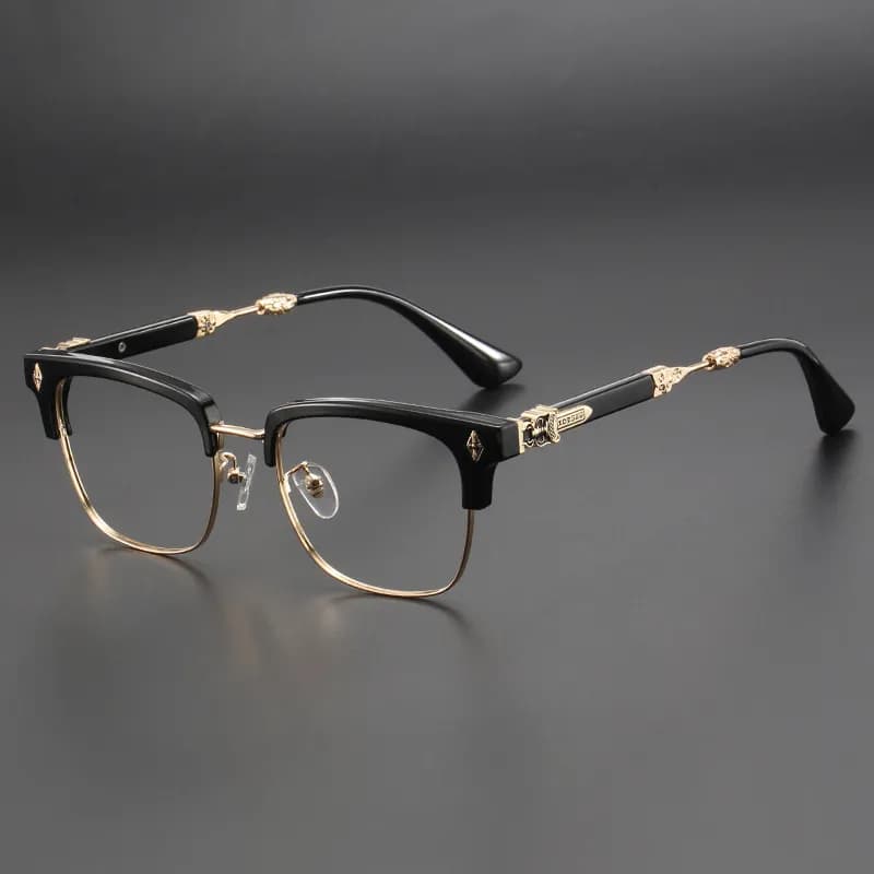 Chrome Hearts Eyeglasses Gold Accents