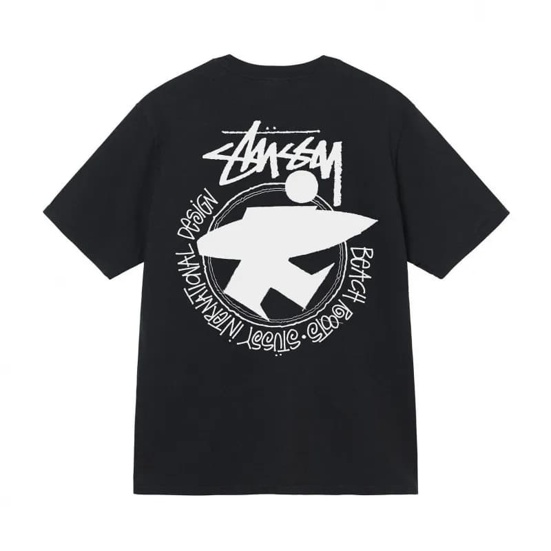 Stüssy Graphic T-Shirt Beach Roots Design