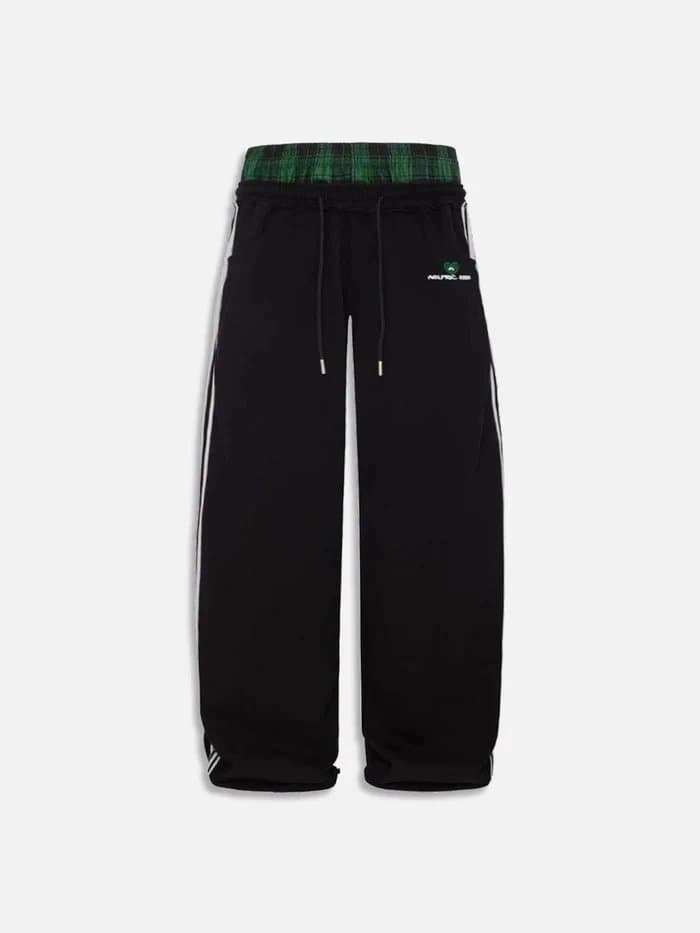 Adidas Track Pants Plaid Waistband