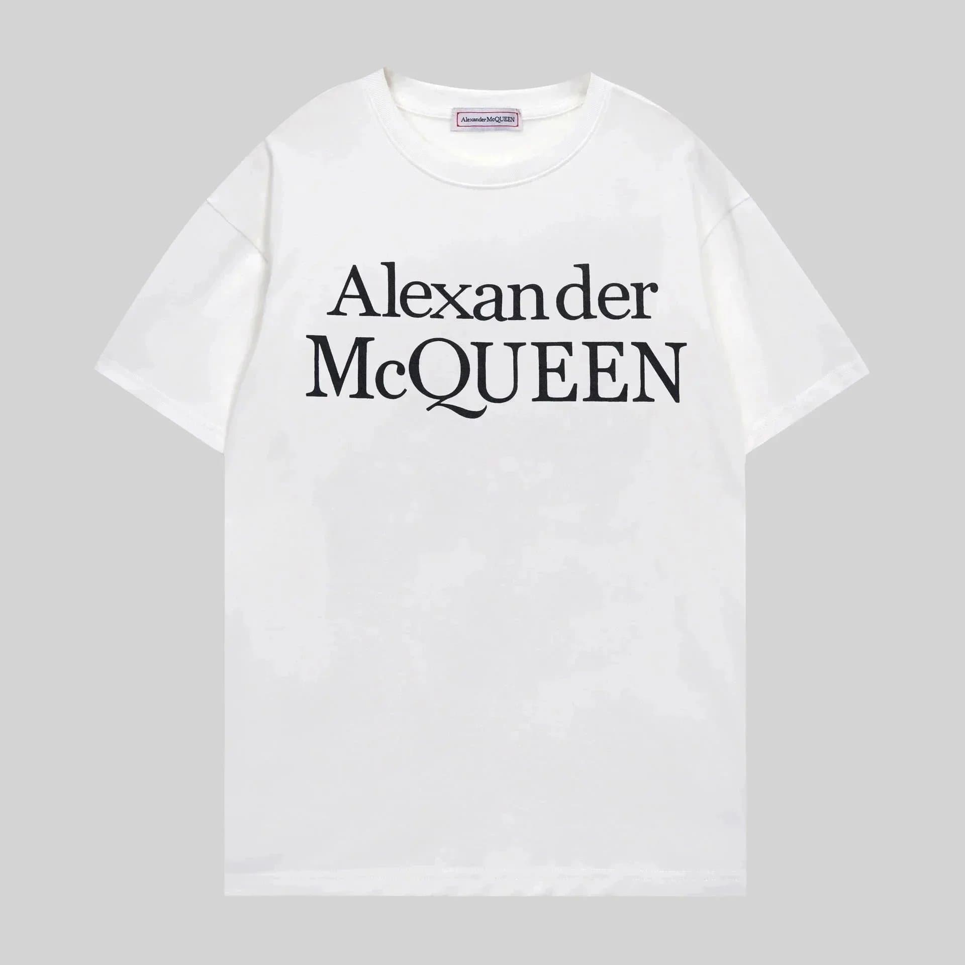 Alexander McQueen Skull Graphic Tee Arch Logo Skull — G1128白*Top quality