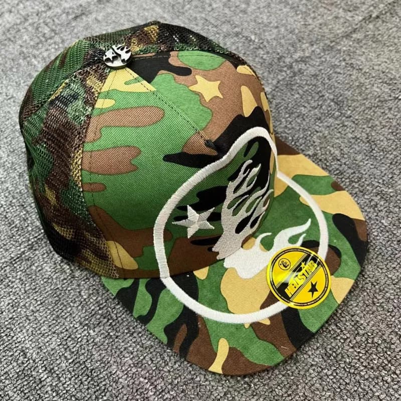 Palace Snapback Cap Camouflage Flame Star