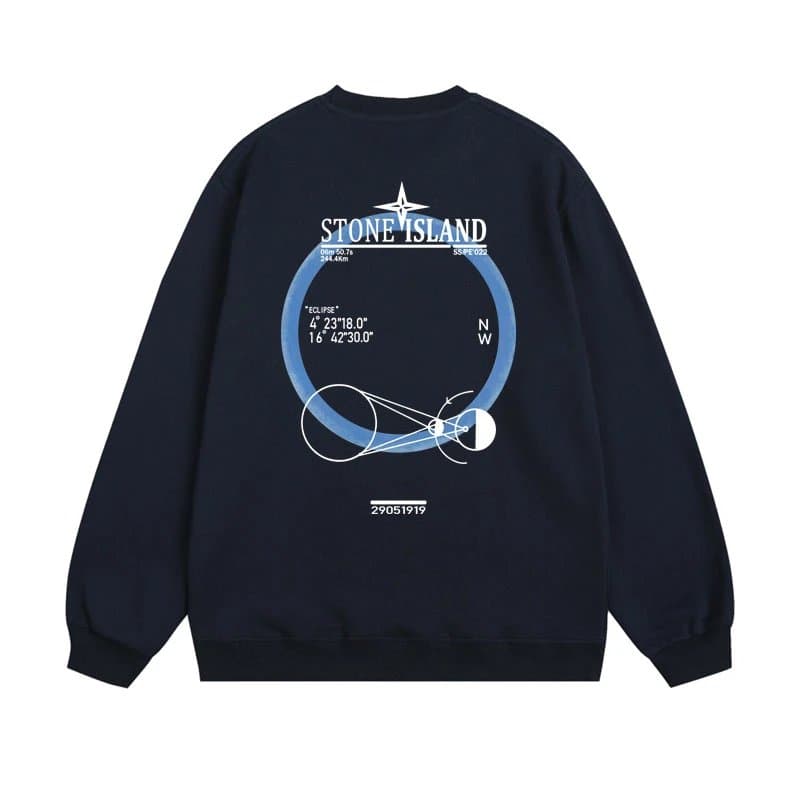 Stone Island Crewneck Sweatshirt Eclipse Print — S30