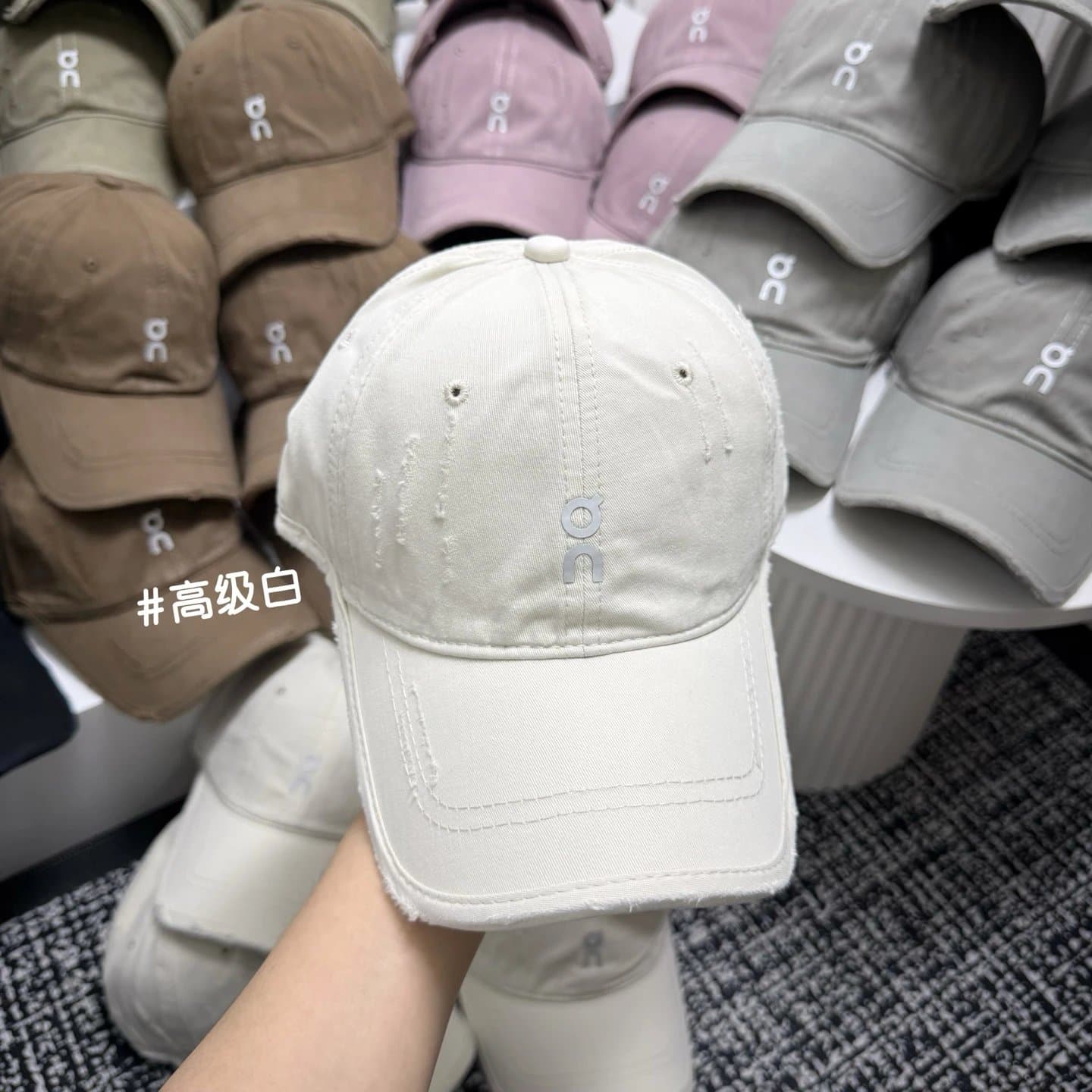 Rhude Distressed Cap R9 Logo Patch — 40