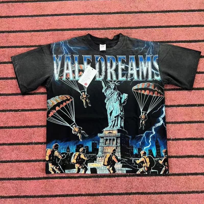 Saint Laurent Graphic T-Shirt Wesley Dreams Print — Z85