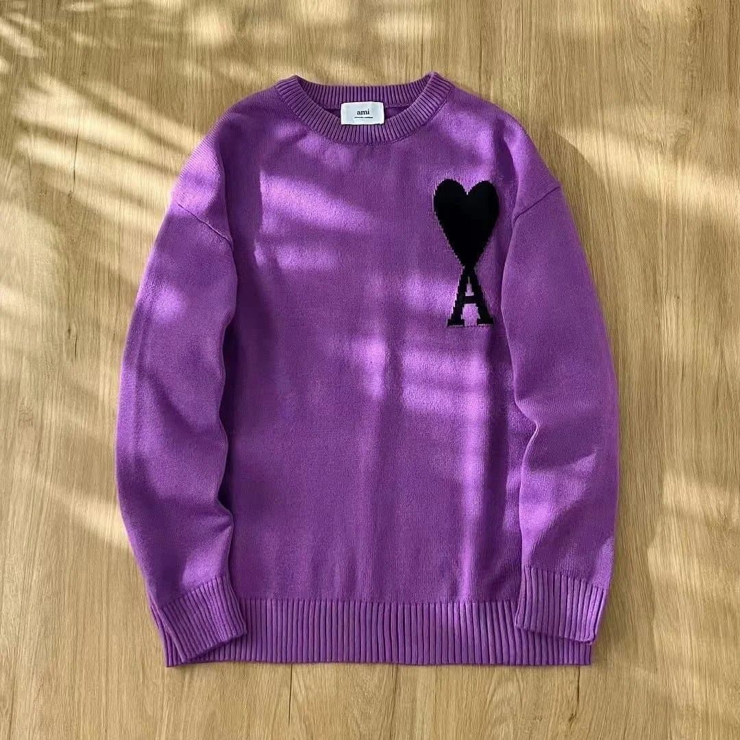 AMI Paris Knit Sweater Heart Logo