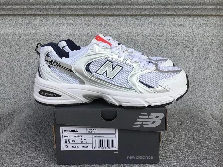 New Balance 327 White/Grey/Olive — 530黑白002