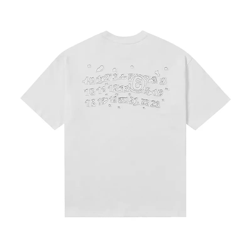 Comme des Garçons Button-Up Shirt Label Print — 872白