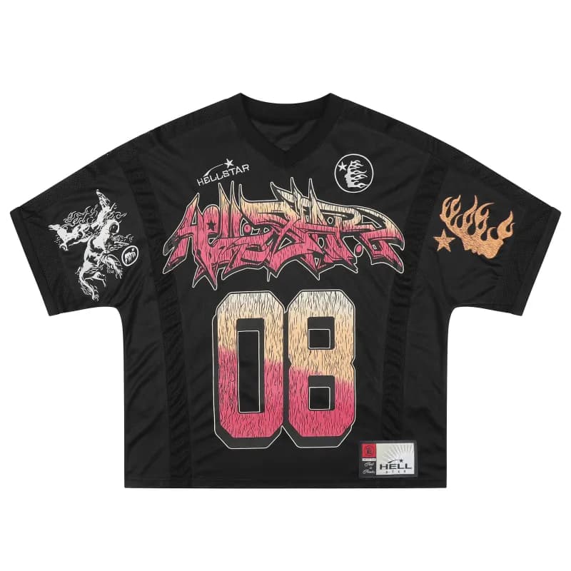 Hellstar V-Neck Jersey 08 Graphic