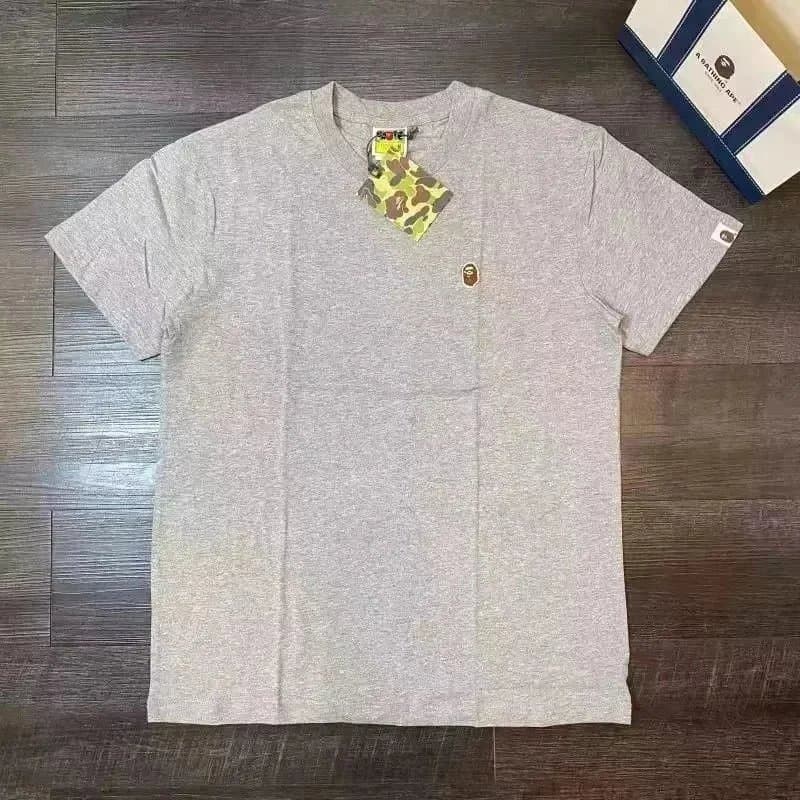 BAPE Ape Head Tee Brown Ape Head — Gray small head 002