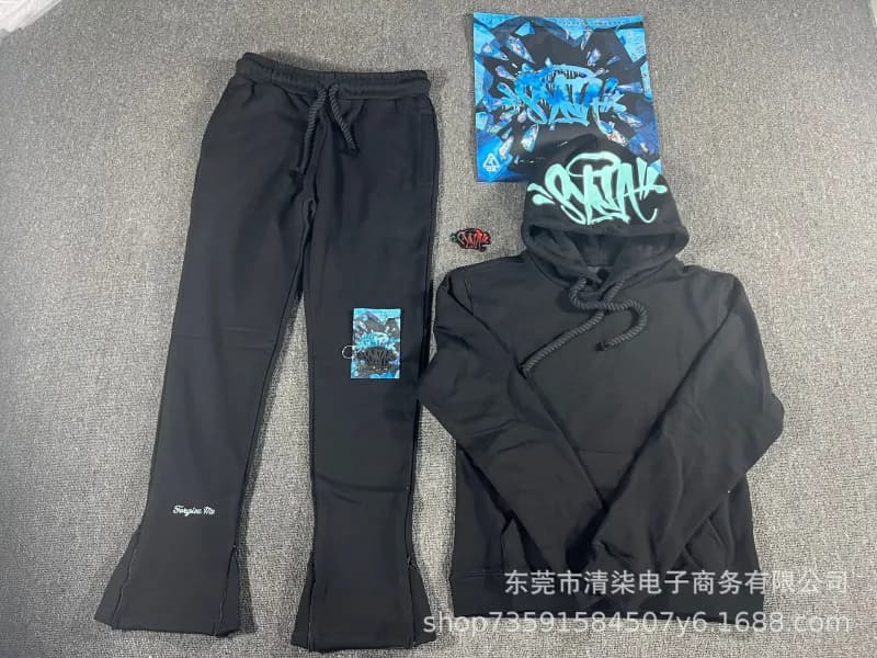 Corteiz T-Shirt & Shorts Set TORPSTAR Arch Logo — 10黑色卫衣套装（带配件）