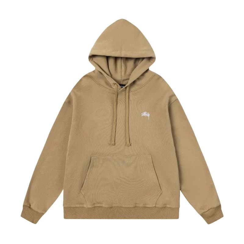Stüssy Hooded Sweatshirt Tie-Dye — 601 khaki