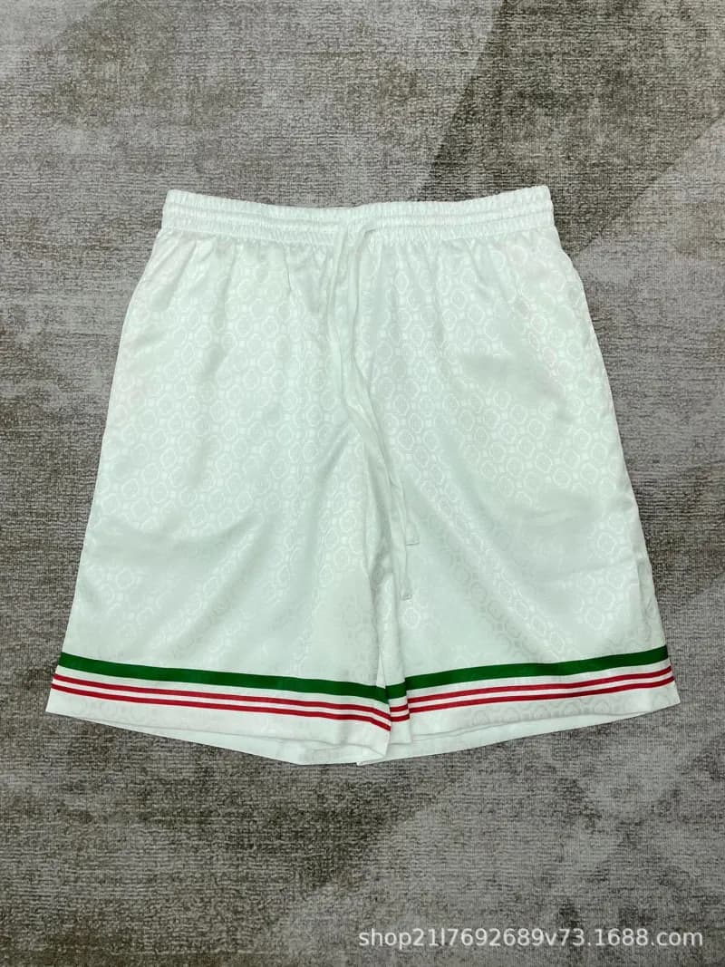 Gucci Web Stripe Shorts White with Green and Red Web Trim