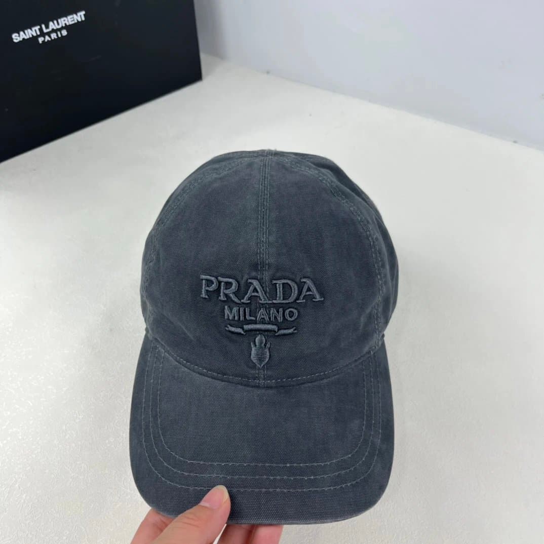 Prada Baseball Cap Embroidered Logo