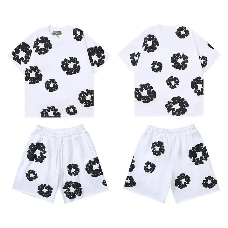 Balenciaga Cloud Print T-Shirt 3D Cloud Motif — 白色发泡套装