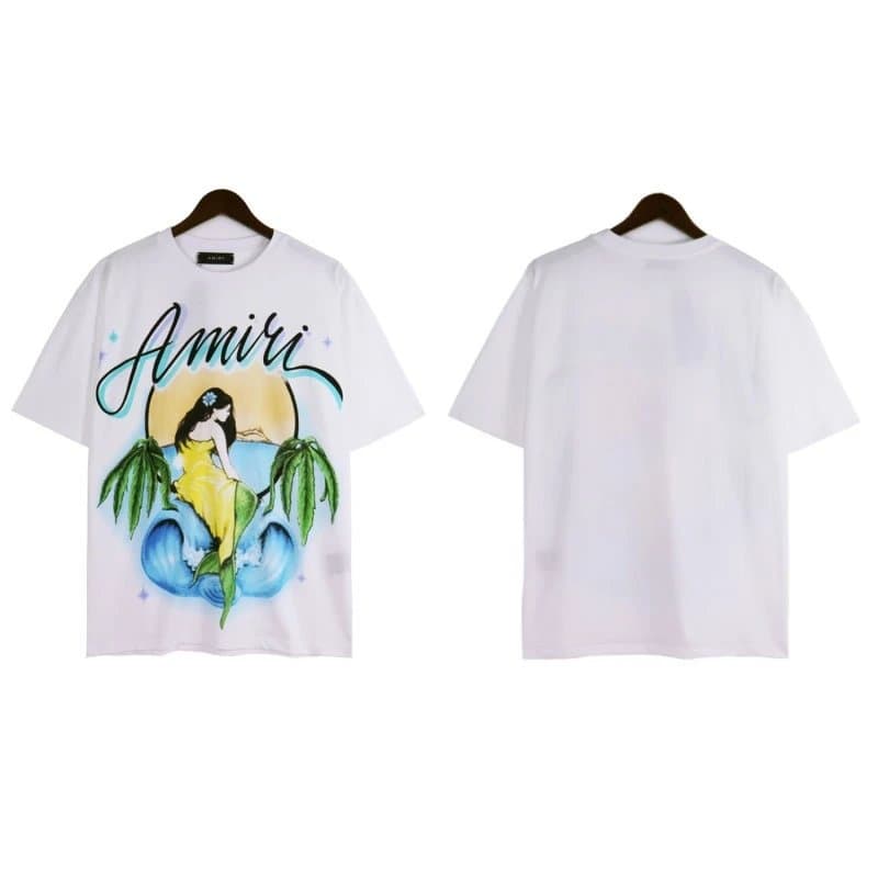 Off-White Graphic T-Shirt Amiri Script Print — 2172 白