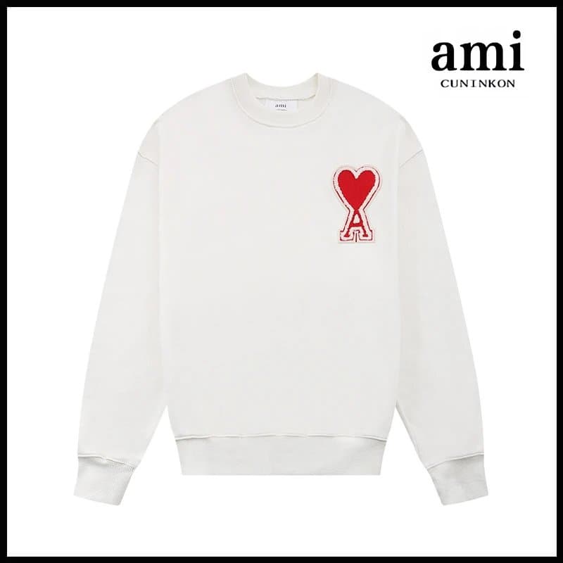 AMI Paris Crewneck Sweatshirt Heart Logo