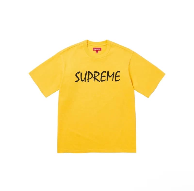 Supreme Box Logo Tee Patchwork Logo — 93 yellow