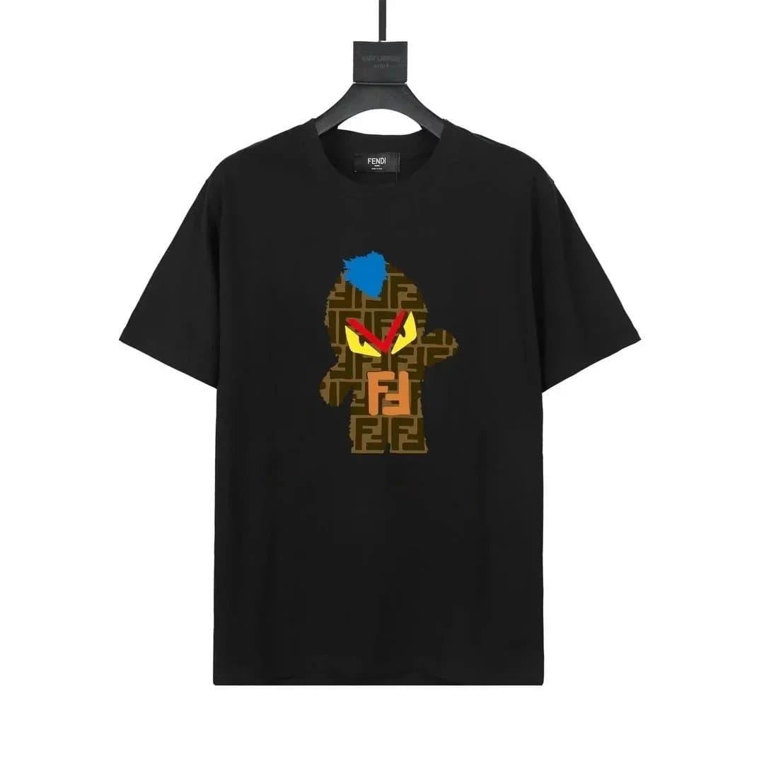 Fendi T-Shirt Monster Logo Print