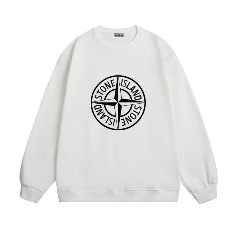 Stone Island Crewneck Sweatshirt Compass Patch — S6