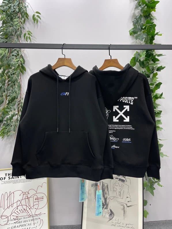 Saint Laurent Hooded Sweatshirt Abstract Graphic Print — ow153