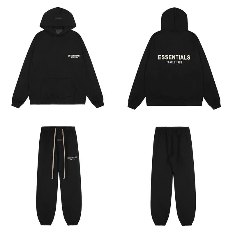 Fear of God Essentials Hooded Sweatshirt Essentials Logo — 套装黑色2