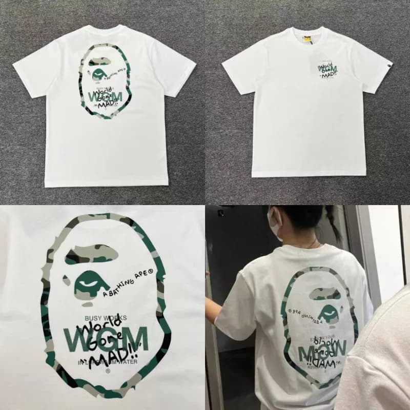 BAPE × Off-White × Supreme Short-Sleeve Tee Multi-Logo Patchwork — 白色14
