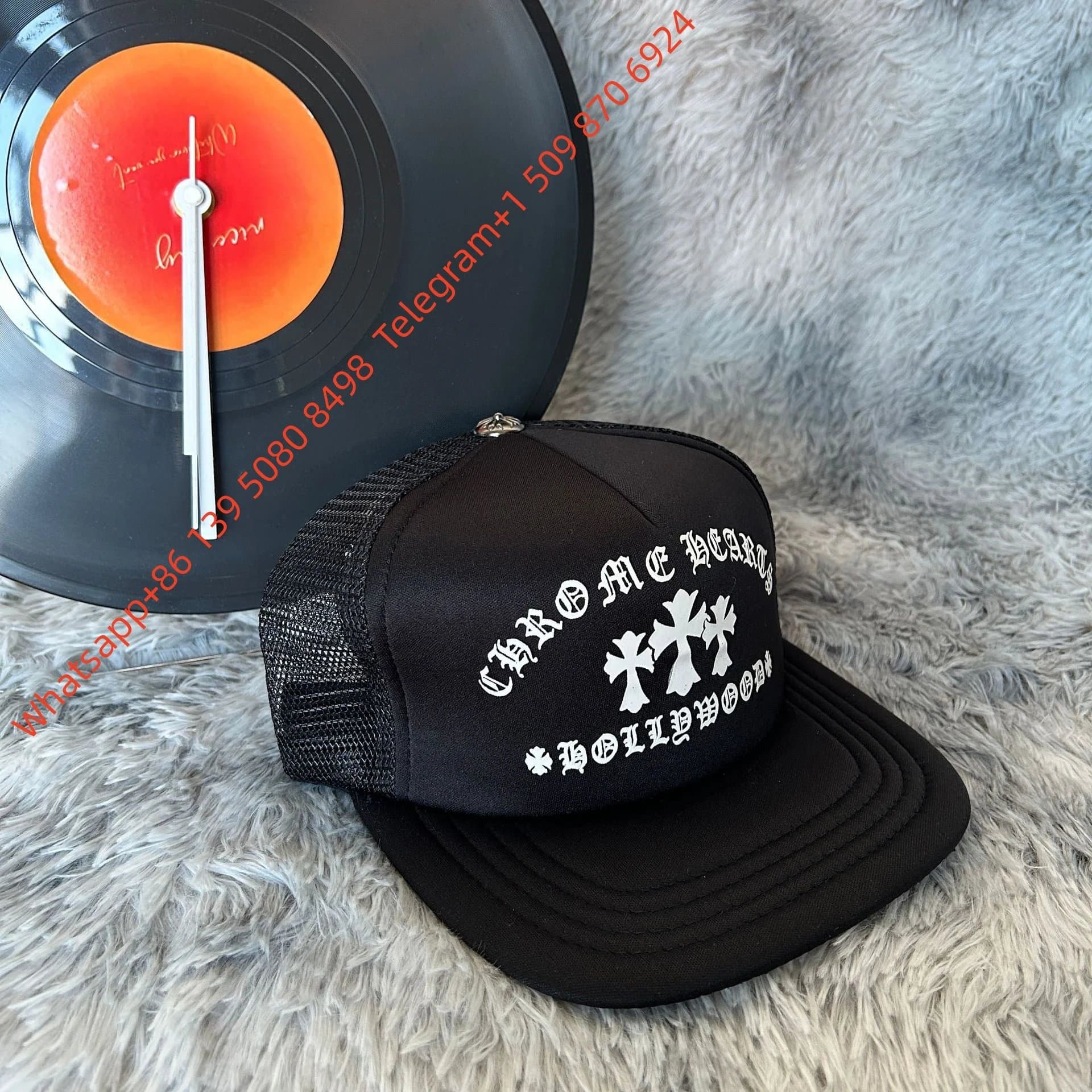 Chrome Hearts Trucker Hat Hollywood Cross