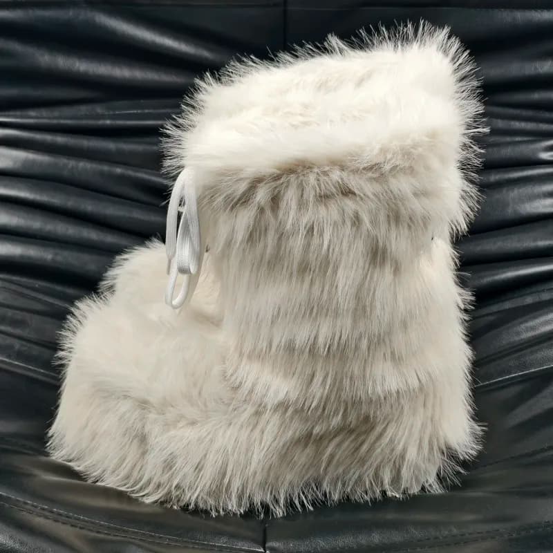Balenciaga Faux Fur Boot Fluffy