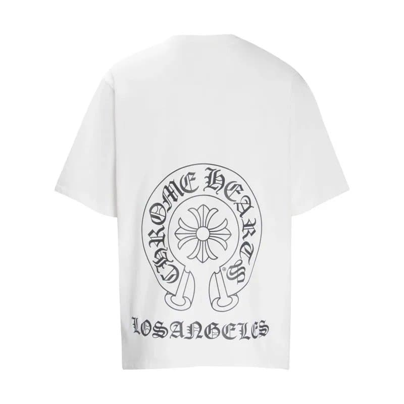 Chrome Hearts Graphic Tee Silver Logo Print — 6003白