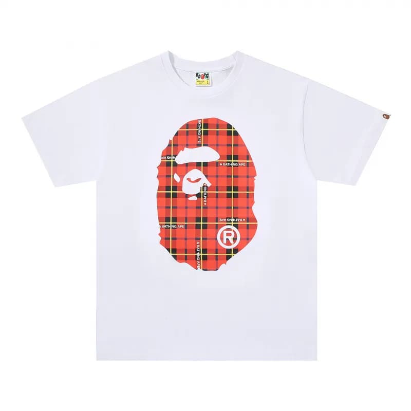 BAPE Classic T-Shirt Plain — 105白红（数码印）