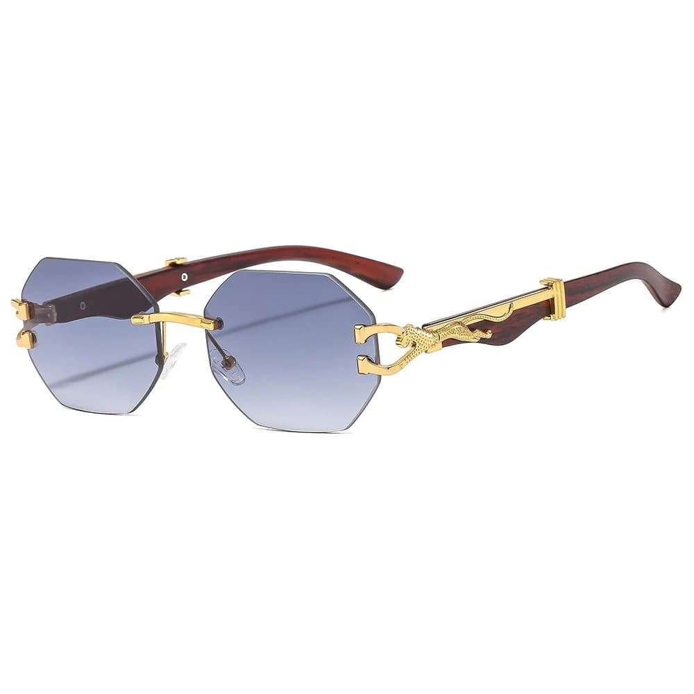 Cartier Juste Un Clou Sunglasses Marbled Acetate — 常规 · 金框渐变灰片