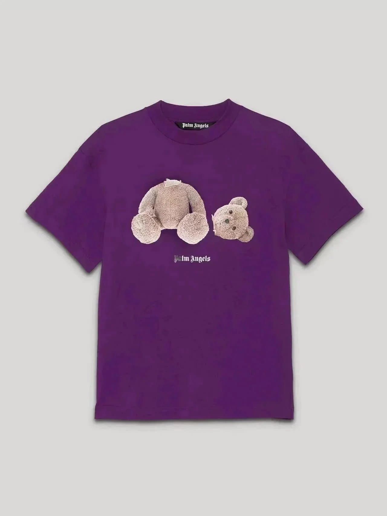 Palm Angels Teddy Bear Graphic Tee Brown Bear Print — 8