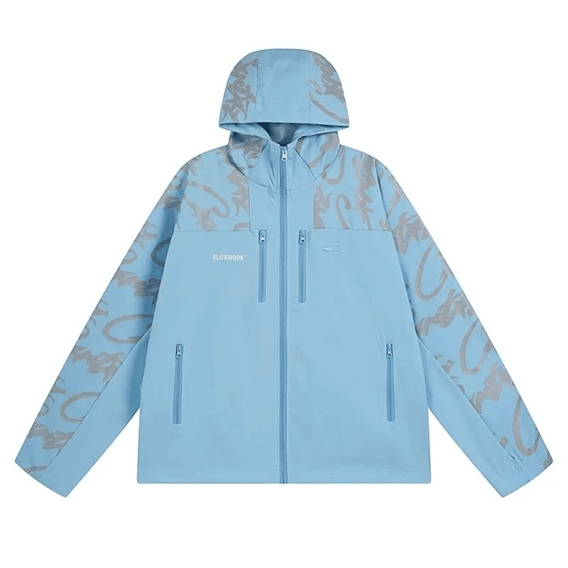 Represent Windbreaker Jacket Graffiti Print