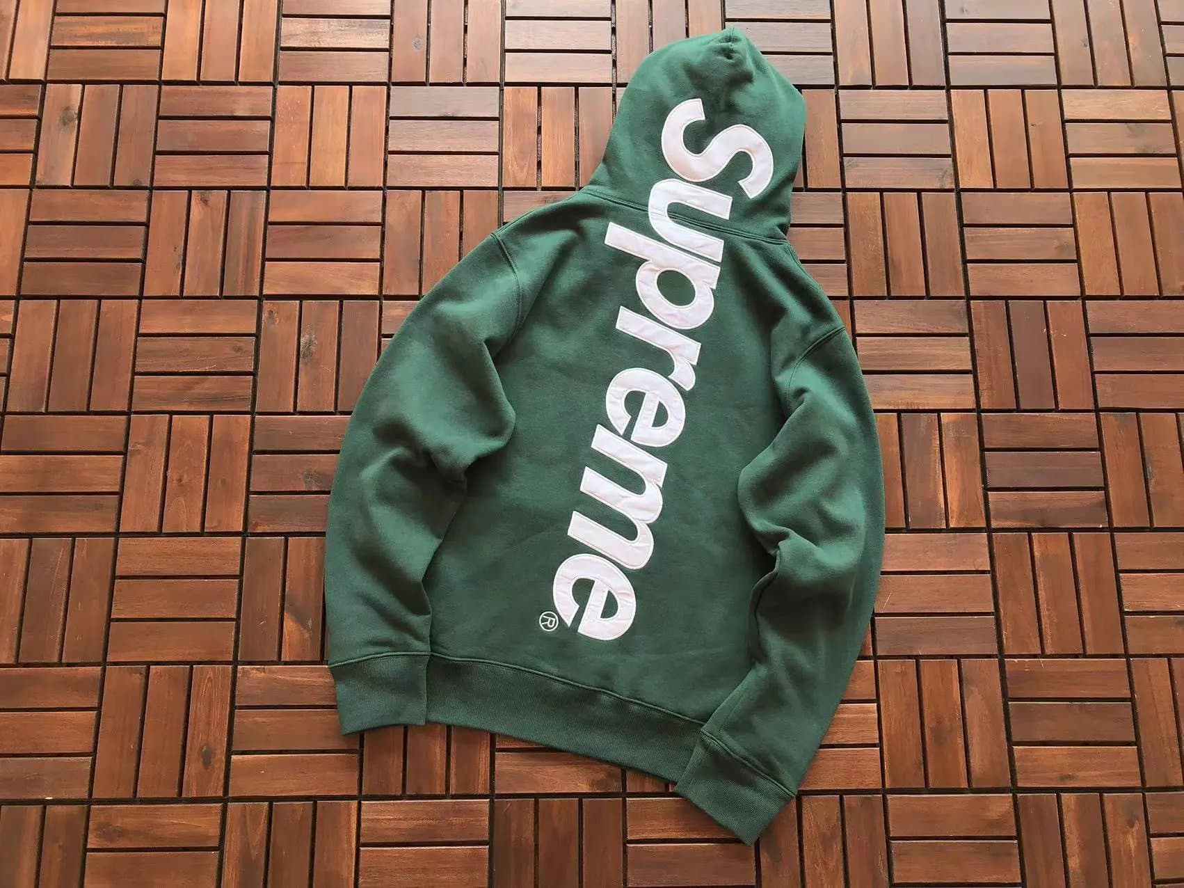 Supreme Box Logo Hooded Sweatshirt Classic Box Logo — 绿色（后背大字母）