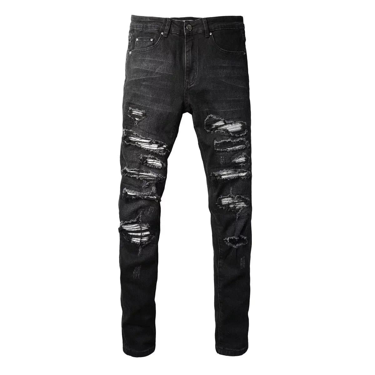 Levi's Distressed Slim Fit Jeans Heavy Ripped