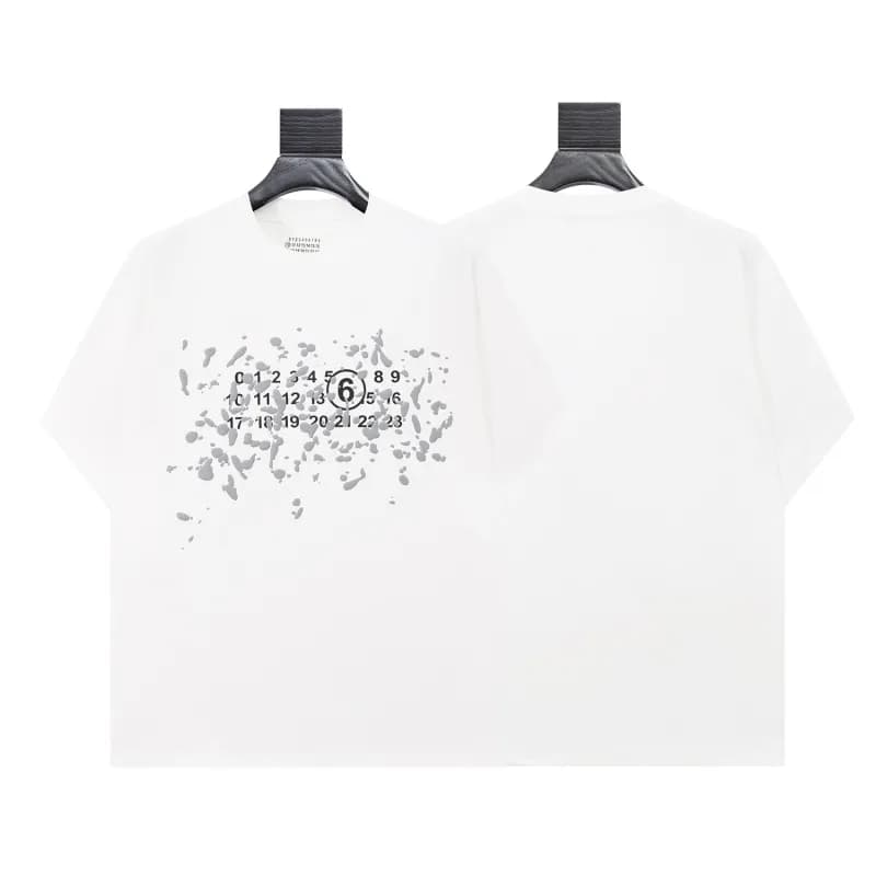 Maison Margiela Graphic Tee Numbers Print