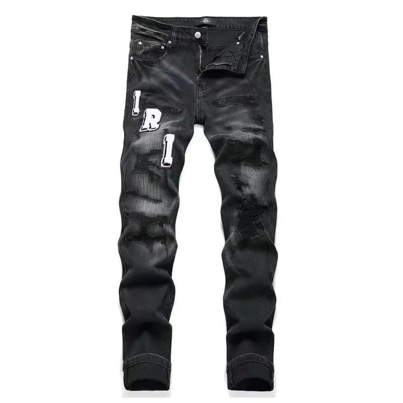 Amiri Distressed Jeans IRL Logo Patch