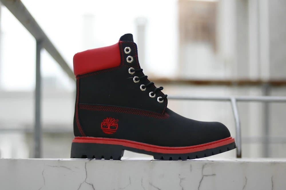 Timberland 6-Inch Premium Boot Black/Red