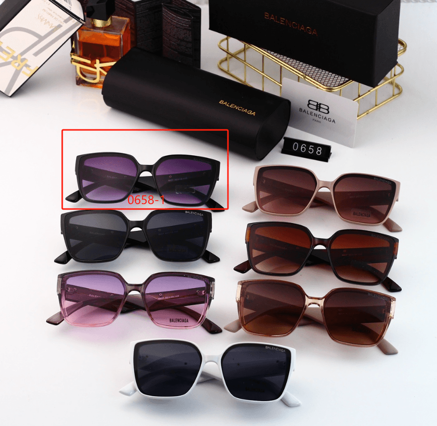 Balenciaga Square Sunglasses Gradient Brown — 0658-1