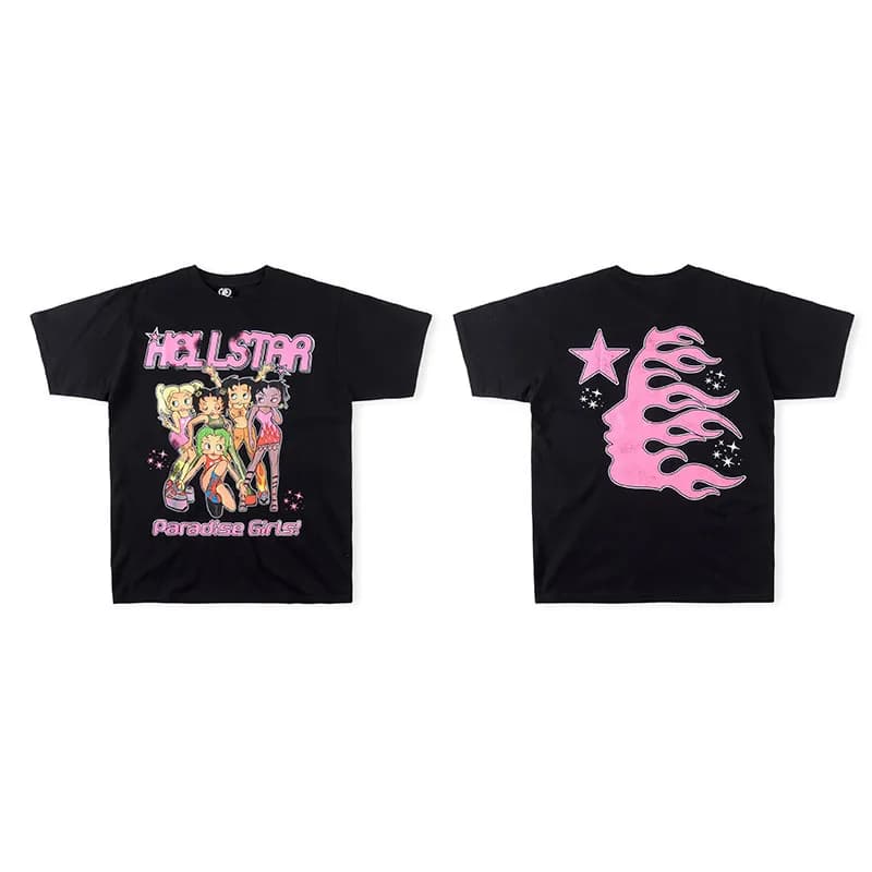 Hellstar Graphic Tee Alien Attack — 【280克优质】款式五十（黑色）
