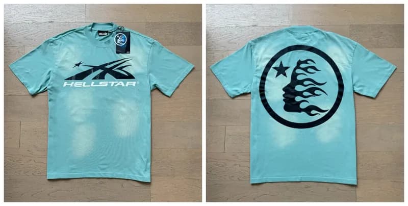 Hellstar STUDIOS Tee Flame Logo — 676洗水湖蓝