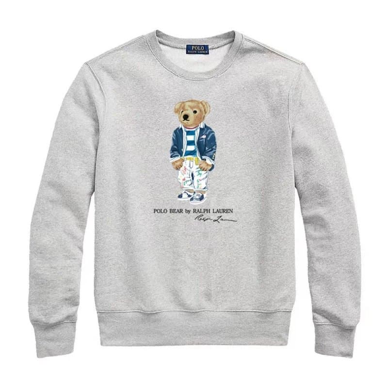 Polo Ralph Lauren Polo Bear Crewneck Sweatshirt Heather Grey — L005灰