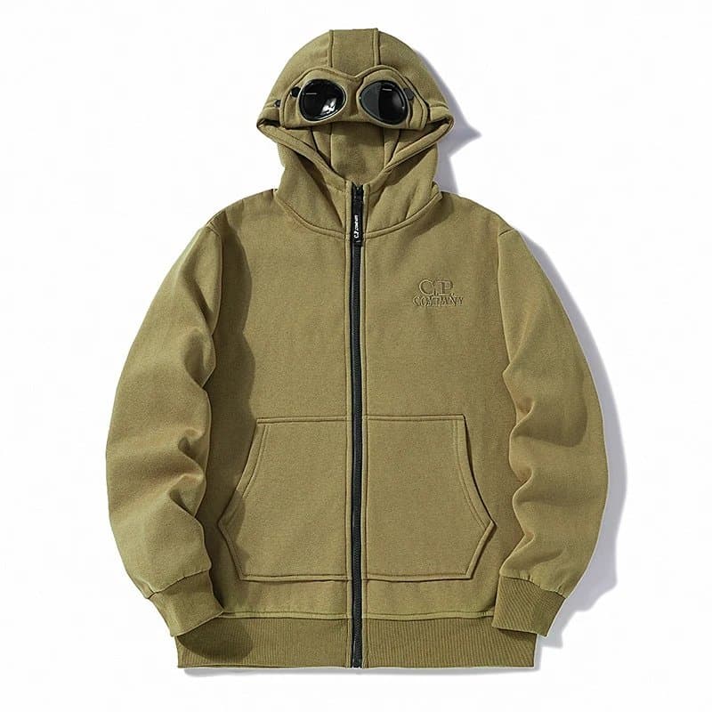 C.P. Company Goggle Hoodie Olive
